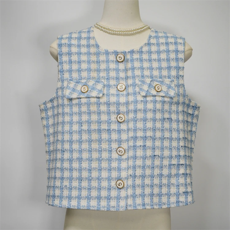 Unique Minority Sexy Women Sleeveless Tops Round Neck Blouse French Small Tweed Vest
Unique Minority Sexy Women Sleeveless Tops Round Neck Blouse French Small Tweed Vest