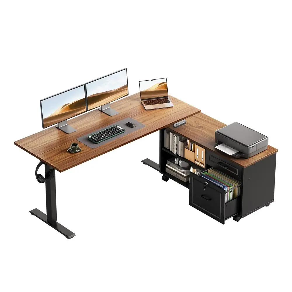 48 Inch L Shaped Electric Standing Desk with Drawers amp File Cabinet Sets, Executive Sit Stand Desk, Height Adjustable Compute
48 Inch L Shaped Electric Standing Desk with Drawers amp File Cabinet Sets, Executive Sit Stand Desk, Height Adjustable Compute