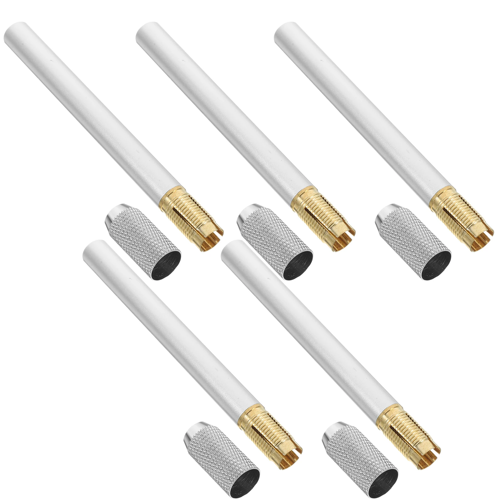 5pcs Pencil Extender Silver Adjustable Lengthener for Artists Drawing Colored Holder Crayon School Office Tools Craft
5pcs Pencil Extender Silver Adjustable Lengthener for Artists Drawing Colored Holder Crayon School Office Tools Craft