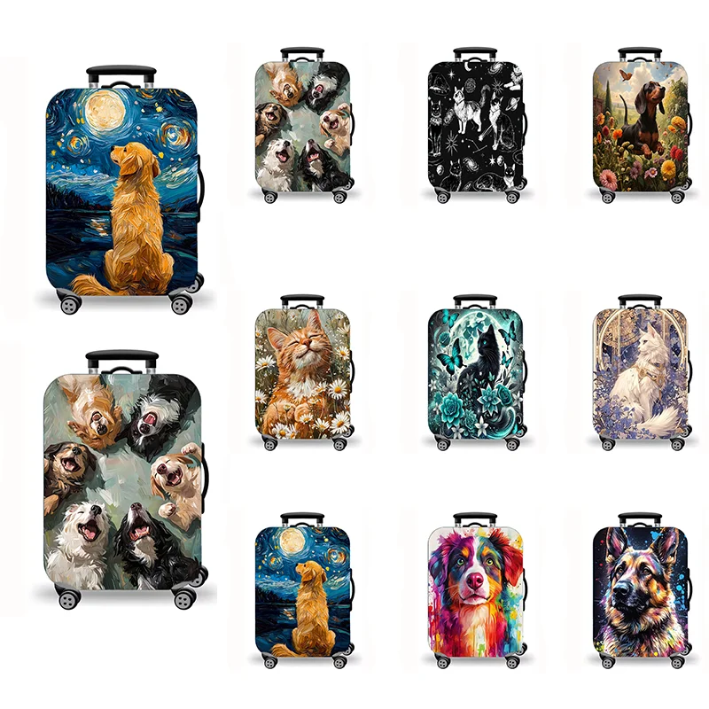 Suitcase protective cover, travel oil painting cat and dog pattern elastic suitcase dust cover, a total of 9 colors
Suitcase protective cover, travel oil painting cat and dog pattern elastic suitcase dust cover, a total of 9 colors