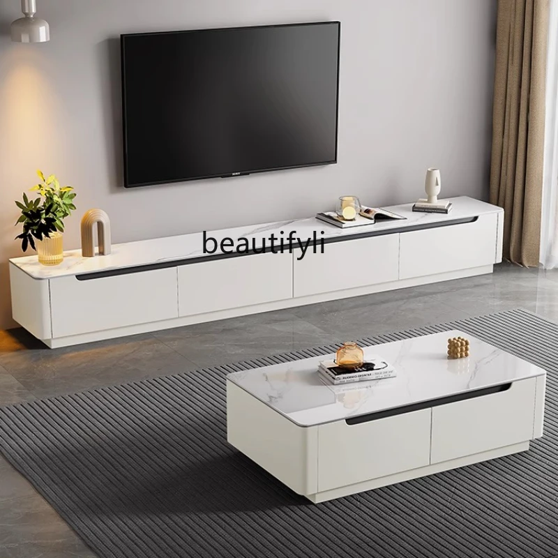 Rock slab TV cabinet coffee table, living room home light luxury high-end solid wood floor TV cabinet combination
Rock slab TV cabinet coffee table, living room home light luxury high-end solid wood floor TV cabinet combination