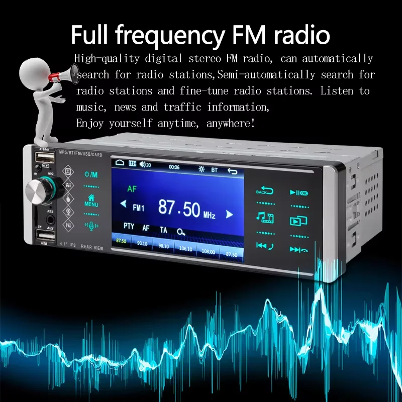 4-дюймовый MP5-плеер 1DIN (4168A) — с емкостным дисплеем, зеркальной связью и Bluetooth 4.2
4-дюймовый MP5-плеер 1DIN (4168A) — с емкостным дисплеем, зеркальной связью и Bluetooth 4.2