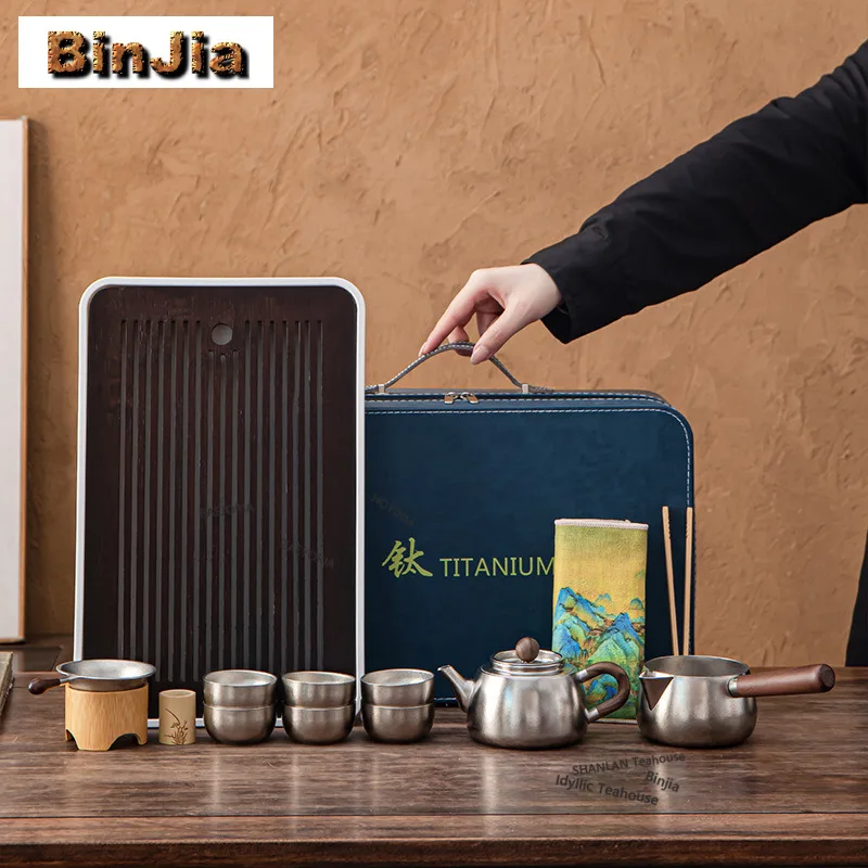 Pure Titanium Tea Set Complete Set Luxury Tea Ceremony Set Tea Making Teapot And Tea Cup Set Chinese Tea Set Supplies Craft
Pure Titanium Tea Set Complete Set Luxury Tea Ceremony Set Tea Making Teapot And Tea Cup Set Chinese Tea Set Supplies Craft