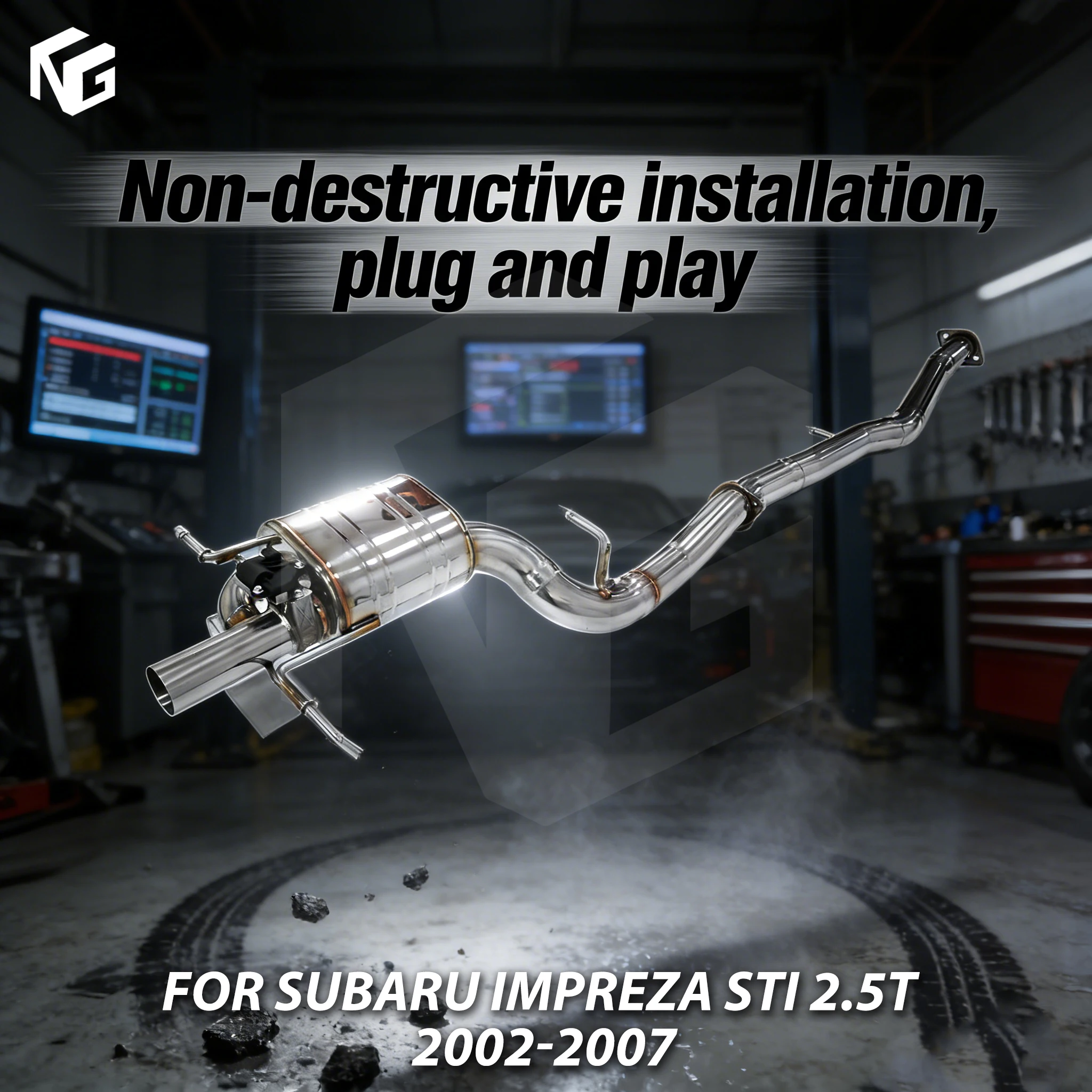 ING Stainless steel Exhaust System High Flow Performance catback for Subaru Impreza STI 2.5T 2002-2007 with valve
ING Stainless steel Exhaust System High Flow Performance catback for Subaru Impreza STI 2.5T 2002-2007 with valve