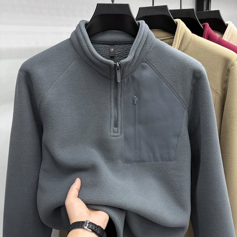2026 New Polar Fleece Fleece Half Zipper Hoodie Men's Autumn and Winter Thick Bottom Coat with Fleece
2026 New Polar Fleece Fleece Half Zipper Hoodie Men's Autumn and Winter Thick Bottom Coat with Fleece