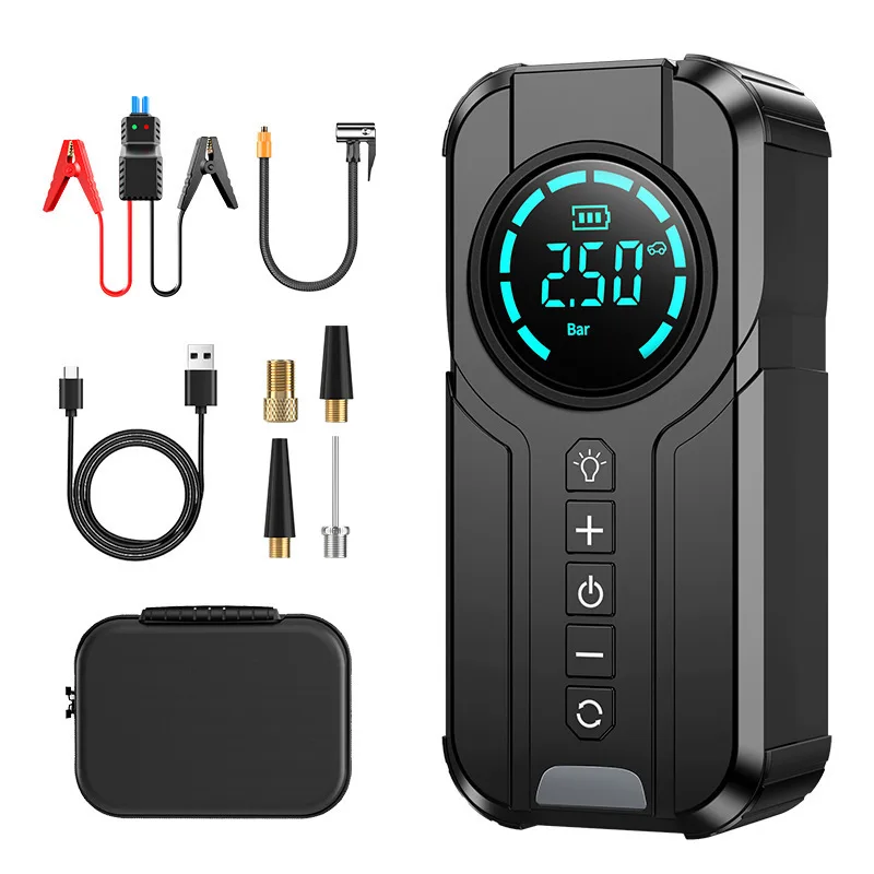 car jump starter power tire inflator jump start lighting power supply air pump
car jump starter power tire inflator jump start lighting power supply air pump