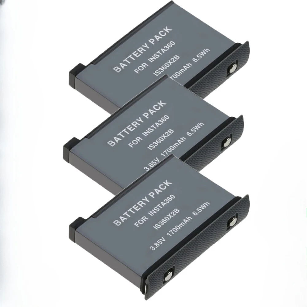 Новейший комплект из 3 сменных аккумуляторных батарей для Insta 360 ONE X2, перезаряжаемые батареи
Новейший комплект из 3 сменных аккумуляторных батарей для Insta 360 ONE X2, перезаряжаемые батареи