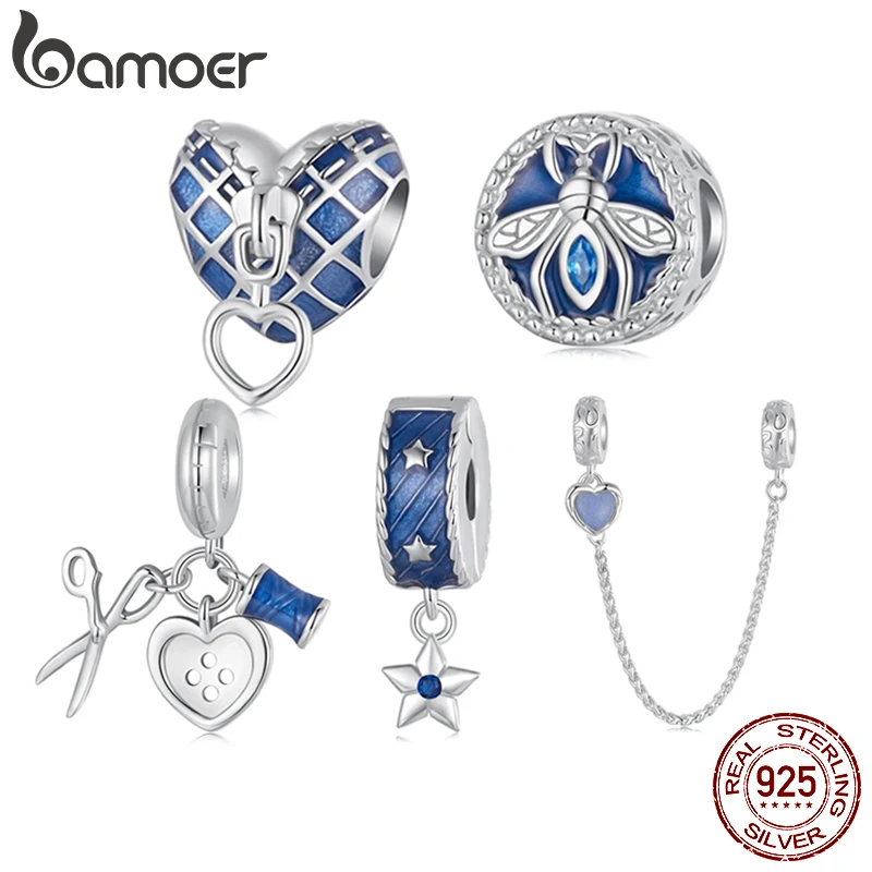 BAMOER Tailor Set Series 925 Sterling Silver Denim Star Charm Bead fit Original Bracelet DIY Bamoer Charm for Jewelry Making
BAMOER Tailor Set Series 925 Sterling Silver Denim Star Charm Bead fit Original Bracelet DIY Bamoer Charm for Jewelry Making