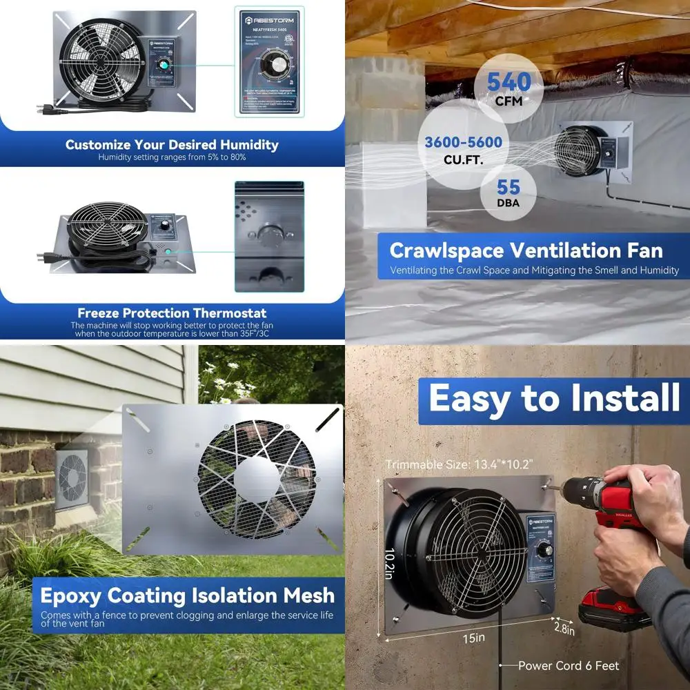 8.7 Ventilation Fan for Basements, Attics, Garages - 540cm³/s, IP55 Protection
8.7 Ventilation Fan for Basements, Attics, Garages - 540cm³/s, IP55 Protection