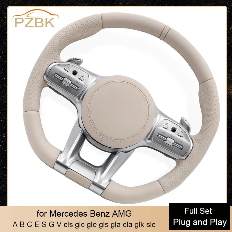Beige Car Steering Wheel Full Set for Mercedes Benz AMG W205 W204 W222 W212 A/B/C/E/S/G/V Class Cls Glc Gle Gls Gla Cla Glk Slc
Beige Car Steering Wheel Full Set for Mercedes Benz AMG W205 W204 W222 W212 A/B/C/E/S/G/V Class Cls Glc Gle Gls Gla Cla Glk Slc