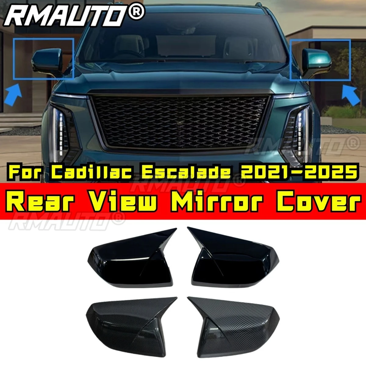 Car Rearview Cover Protect Mirror Caps Rear View Mirror Cover Body Kit For Cadillac Escalade 2021-2025 Car Accessories
Car Rearview Cover Protect Mirror Caps Rear View Mirror Cover Body Kit For Cadillac Escalade 2021-2025 Car Accessories