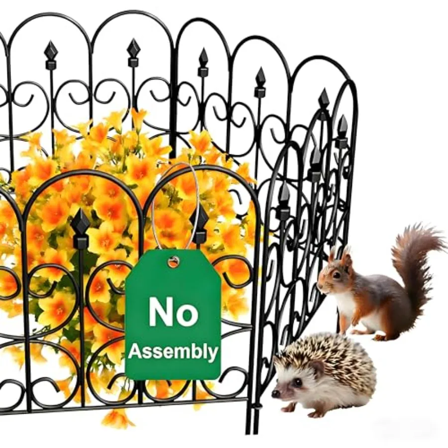 AMAGABELI 5 Panels 24in H ×10ft(L) Decorative Garden Fences and Borders for Dogs No Dig Rustproof Metal Fence Panels Garden Edg
AMAGABELI 5 Panels 24in H ×10ft(L) Decorative Garden Fences and Borders for Dogs No Dig Rustproof Metal Fence Panels Garden Edg