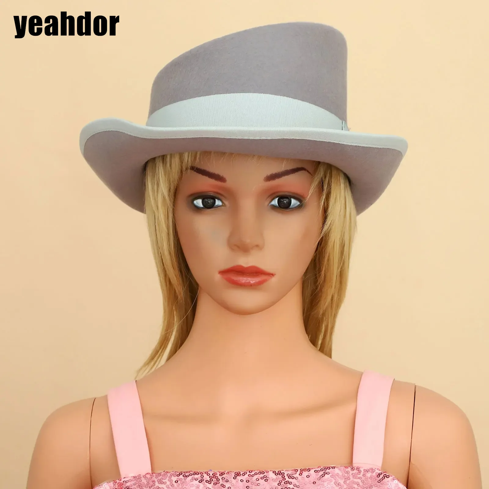 Unisex Asymmetric Cylinder Wool Felt Hat Decorative Belt Flanging Top Hat Party Costume Accessory for Vintage Cosplay Cocktails
Unisex Asymmetric Cylinder Wool Felt Hat Decorative Belt Flanging Top Hat Party Costume Accessory for Vintage Cosplay Cocktails