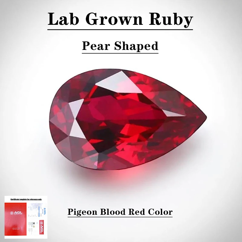 Top Lab Grown Ruby Pear Shaped Pigeon Blood Red Color VVS1 Beads Charms Selectable AGL Certificate for jewel making
Top Lab Grown Ruby Pear Shaped Pigeon Blood Red Color VVS1 Beads Charms Selectable AGL Certificate for jewel making