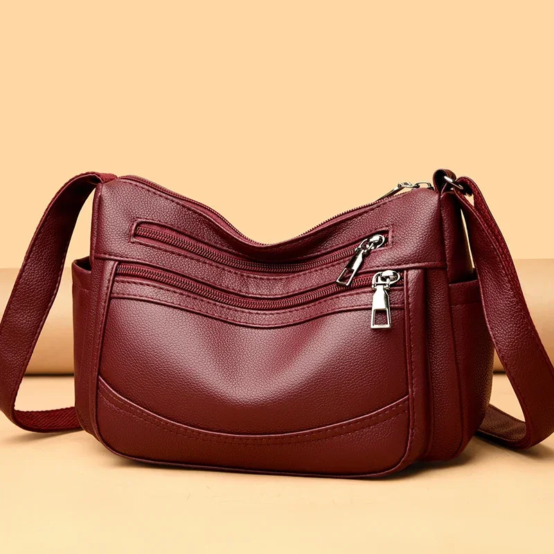 Ladies PU Soft Leather Bag Designer 4 Layers Shoulder Crossbody Bag Multi-pocket Large Capacity Mom's Bag With Adjustable Strap
Ladies PU Soft Leather Bag Designer 4 Layers Shoulder Crossbody Bag Multi-pocket Large Capacity Mom's Bag With Adjustable Strap