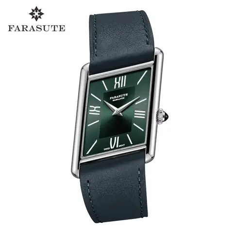 FARASUTE Luxury Square Sports Men's Watch Swiss Movement Waterproof Sapphire Glass Stainless Steel Quartz Wristwatch Male Reloj