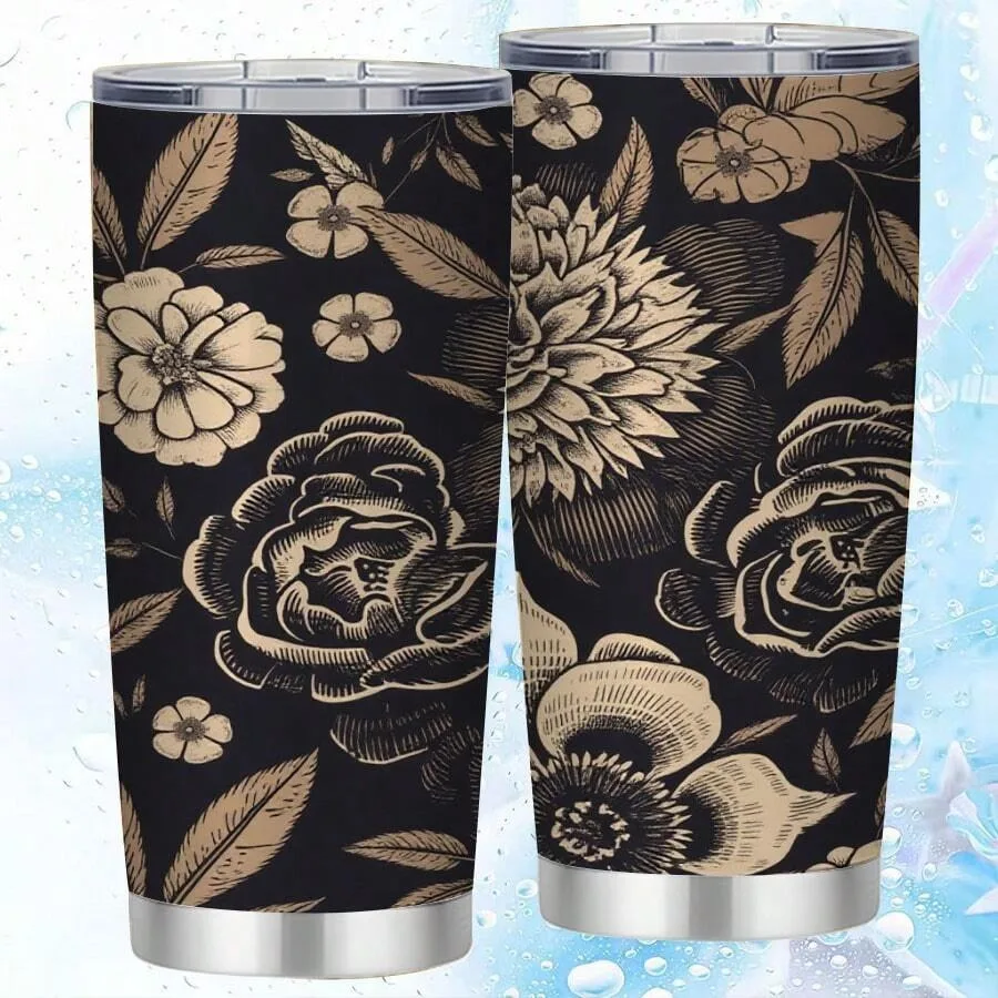 20oz Reusable Stainless Steel Tumbler With Straw, Vacuum ulated, Detailed Monochrome Peony Illustration, Perfect Holiday Gift,
20oz Reusable Stainless Steel Tumbler With Straw, Vacuum ulated, Detailed Monochrome Peony Illustration, Perfect Holiday Gift,