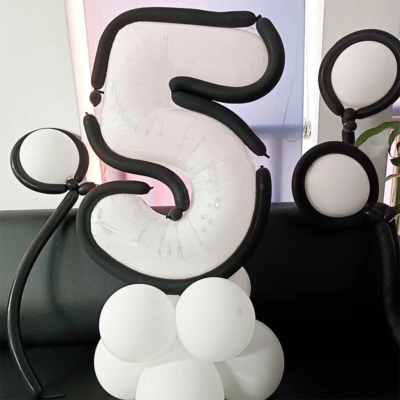 31pcs Comic-Style Number Foil Balloon Black White Latex Column Balloons Kids Birthday Party Decoration Wedding Baby Shower Favor
31pcs Comic-Style Number Foil Balloon Black White Latex Column Balloons Kids Birthday Party Decoration Wedding Baby Shower Favor