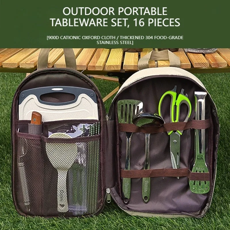 Outdoor Kitchenware Set Camping Picnic Cookware Set Stainless Steel Kitchenware Suit with Storage Bag Travel Camp Tableware
Outdoor Kitchenware Set Camping Picnic Cookware Set Stainless Steel Kitchenware Suit with Storage Bag Travel Camp Tableware