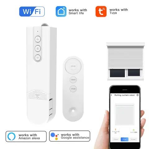 Tuya – moteur de store intelligent, wi-fi, volet roulant électrique automatique, contrôle par application, pilote de rideau, Alexa Google Home Assistant