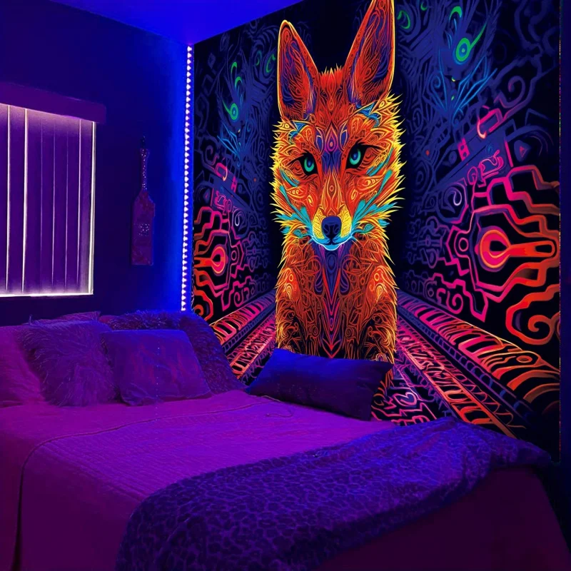 VIKAMA Fluorescent psychedelic Fox Tapestry Black Light Party Background Cloth Esports Room Atmosphere Decoration Tapestry
VIKAMA Fluorescent psychedelic Fox Tapestry Black Light Party Background Cloth Esports Room Atmosphere Decoration Tapestry