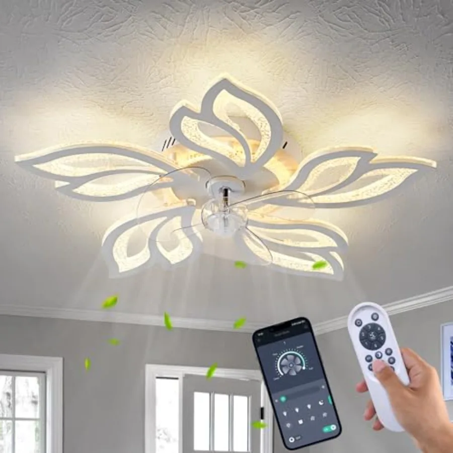 25" White Modern Geometric Ceiling Fan with Lights 3 Light Color 6 Speeds Flush Mount Low Profile Ceiling Fan for Bedroom Kitch
25" White Modern Geometric Ceiling Fan with Lights 3 Light Color 6 Speeds Flush Mount Low Profile Ceiling Fan for Bedroom Kitch