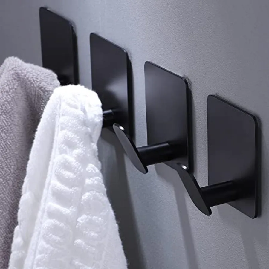 Adhesive Hooks - 4 Pack Towel/Coat Hooks Wall Hook Stick on Bathroom or Kitchen,Stainless Steel
Adhesive Hooks - 4 Pack Towel/Coat Hooks Wall Hook Stick on Bathroom or Kitchen,Stainless Steel