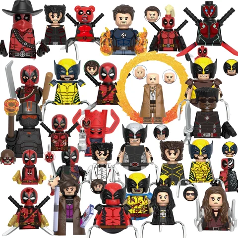 Blind Box Mini Building Blocks G0172 Figures Big Goblin Spiderman Iron Man Venom Captain Hawk Deadpool Armor Christmas Gifts Toy