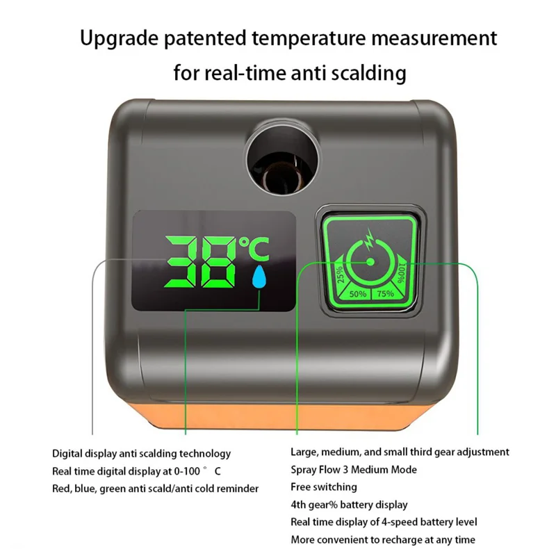 7800Mah Electric Shower Pump IPX7 Waterproof +Digital Display For Travel Beach Pet Watering
7800Mah Electric Shower Pump IPX7 Waterproof +Digital Display For Travel Beach Pet Watering