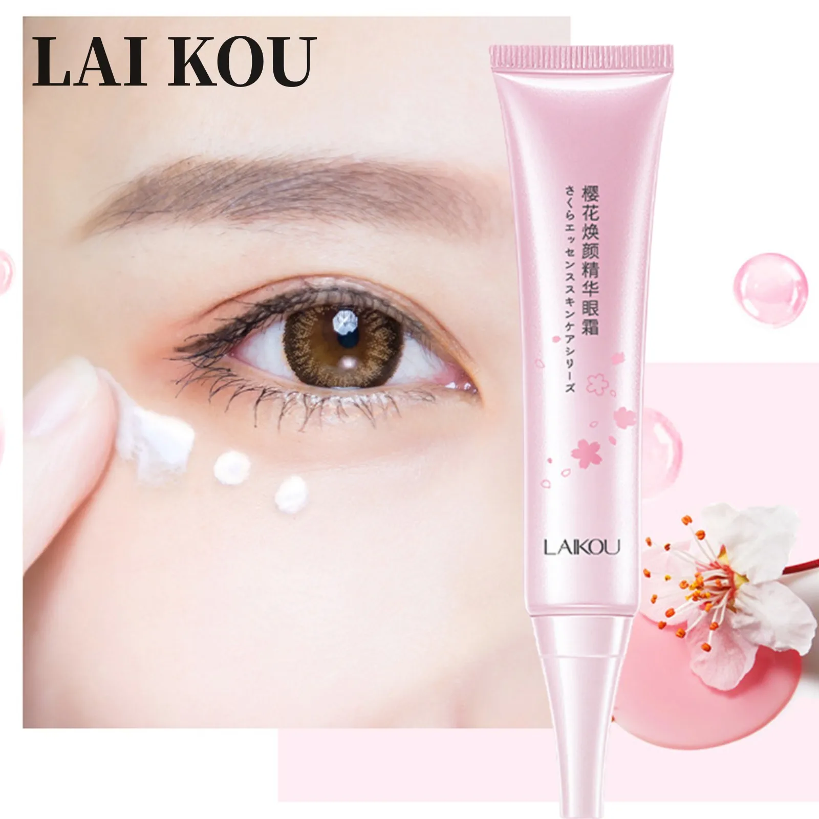LAIKOU Sakura Eye Serum Roller Massage Hyaluronic Acid Skin Care Eye Bags Cream Moisturizing Dark Circles Eye Care 30ml
LAIKOU Sakura Eye Serum Roller Massage Hyaluronic Acid Skin Care Eye Bags Cream Moisturizing Dark Circles Eye Care 30ml