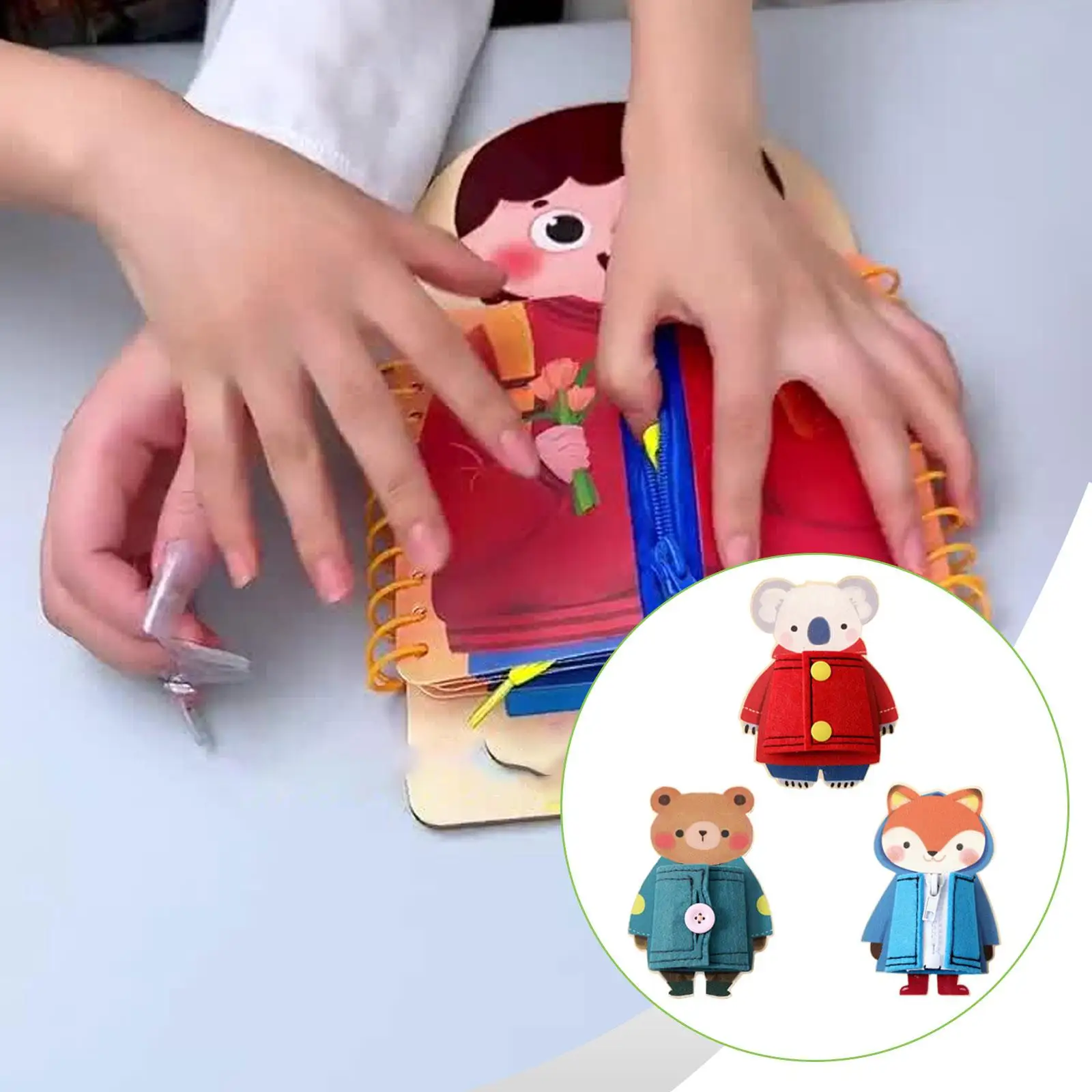 3 Pieces Wood Learning Board Set Kids Independence Teaching Toy for Skill Development Playful Animal Dress up Toy
3 Pieces Wood Learning Board Set Kids Independence Teaching Toy for Skill Development Playful Animal Dress up Toy