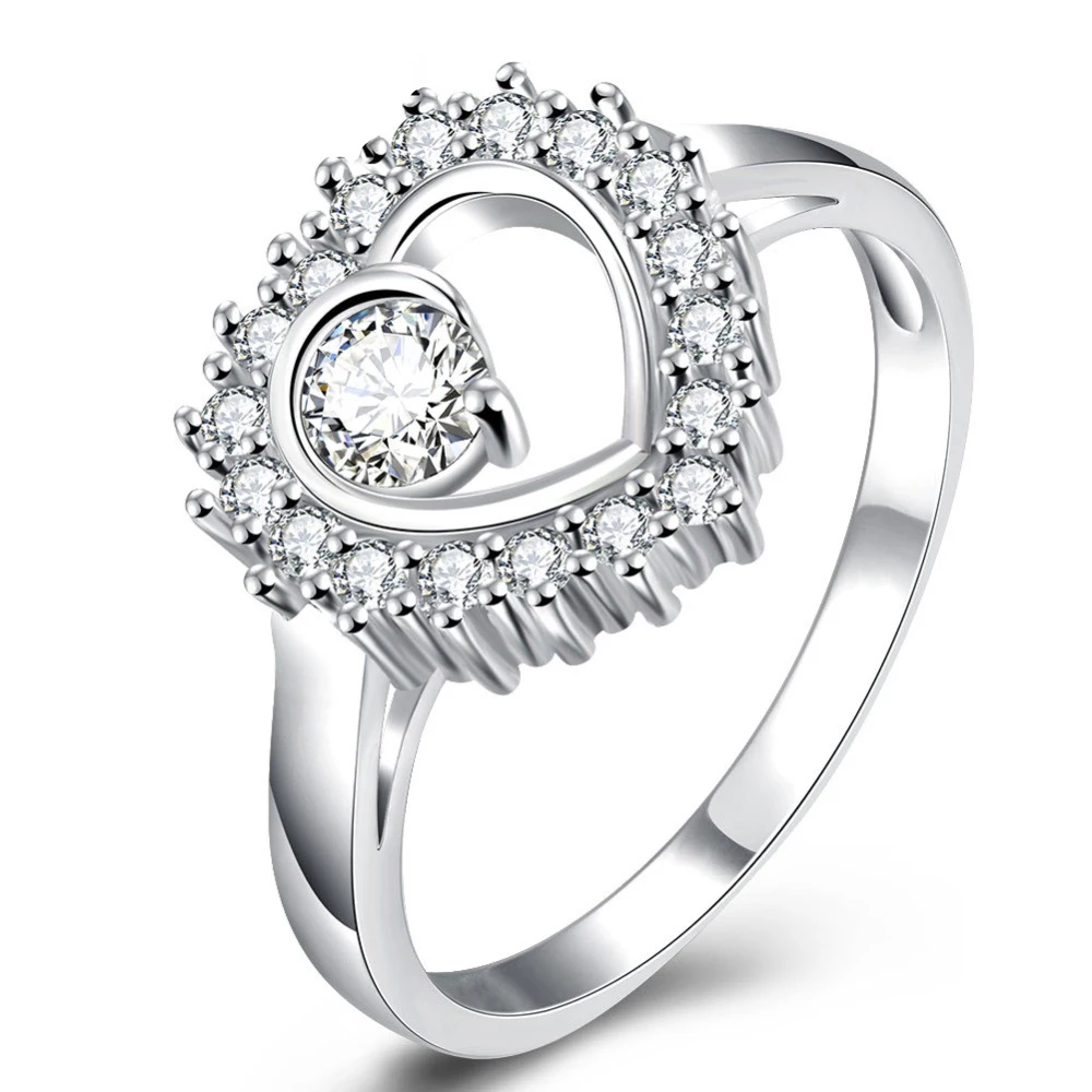 Fine 925 Sterling Silver 7-10# Elegant Heart Zircon Ring For Women Fashion Charm Engagement Gift Jewelry Accessories
Fine 925 Sterling Silver 7-10# Elegant Heart Zircon Ring For Women Fashion Charm Engagement Gift Jewelry Accessories