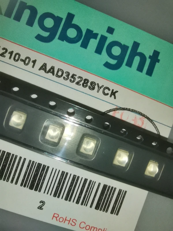 50Pcs/AAD3528SYCK 1210 (3528) with lenticular yellow light, super bright LED lamp beads
50Pcs/AAD3528SYCK 1210 (3528) with lenticular yellow light, super bright LED lamp beads