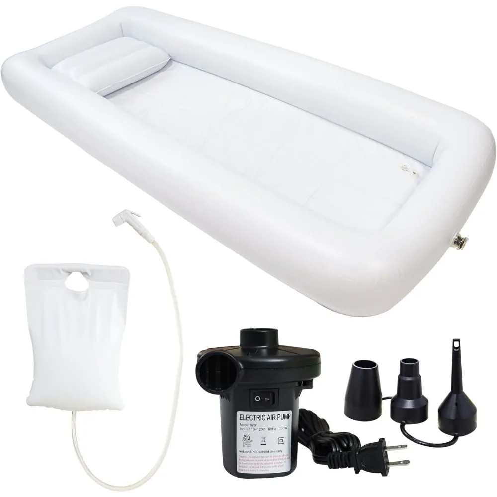 Medical Bedside Shower Inflatable Bathtub, Portable Inflatable PVC Body Washing Basin Set with Water Bag and Electric Air Pump,A
Medical Bedside Shower Inflatable Bathtub, Portable Inflatable PVC Body Washing Basin Set with Water Bag and Electric Air Pump,A