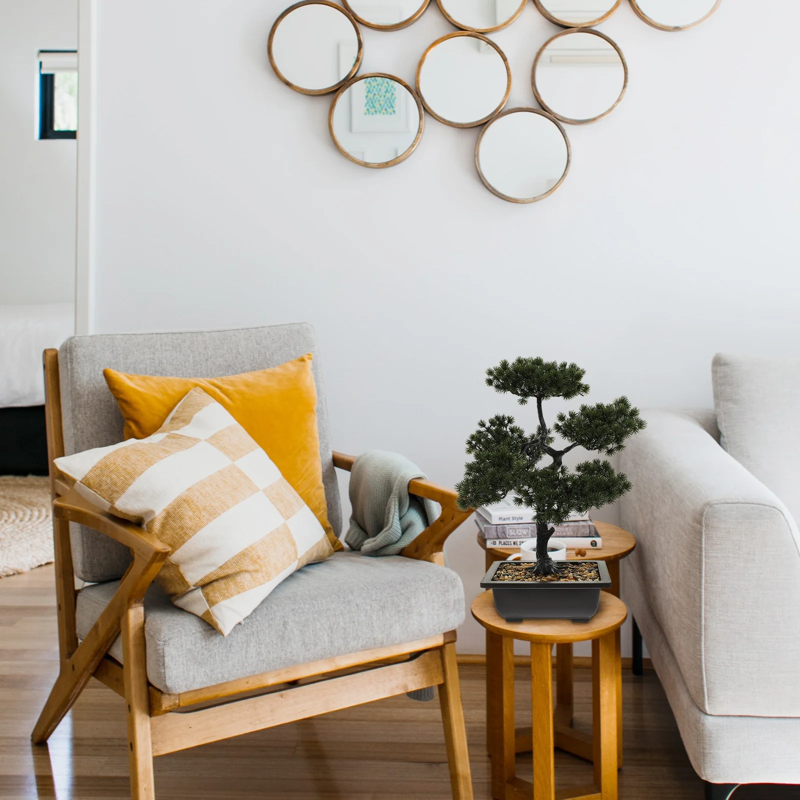 Fake Bonsai Tree Lifelike Potted Artificial Plant No Water Needed for Living Room Desk Decor Stylish Space Enhancer Simulation
Fake Bonsai Tree Lifelike Potted Artificial Plant No Water Needed for Living Room Desk Decor Stylish Space Enhancer Simulation