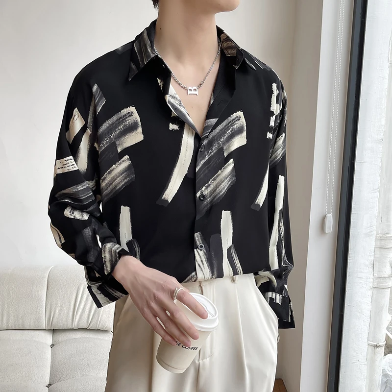 Летняя мужская рубашка с длинным рукавом, принтом в стиле акварели, свободного кроя, из цветной ткани, не требующая глажки
Летняя мужская рубашка с длинным рукавом, принтом в стиле акварели, свободного кроя, из цветной ткани, не требующая глажки