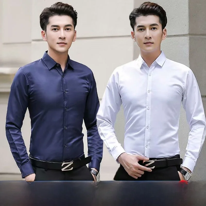 Men's Slim Fit Long Sve White irt Wedding omsmen Formal Busin Workwear Autumn Office Faion Classic Color
Men's Slim Fit Long Sve White irt Wedding omsmen Formal Busin Workwear Autumn Office Faion Classic Color