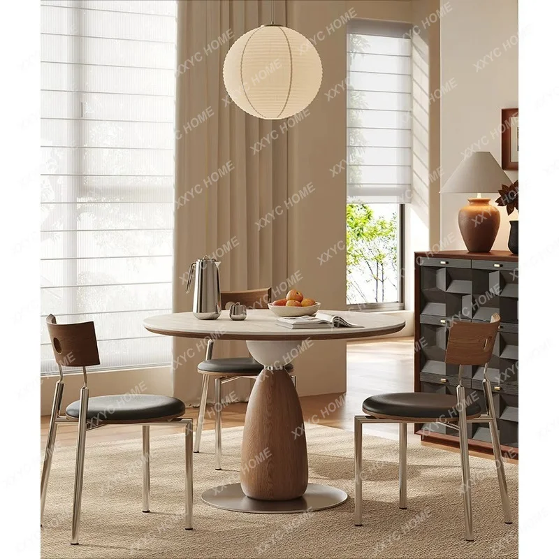 JYAMedieval travertine rock slab round table retro round dining table household small apartment now simple solid wood table
JYAMedieval travertine rock slab round table retro round dining table household small apartment now simple solid wood table