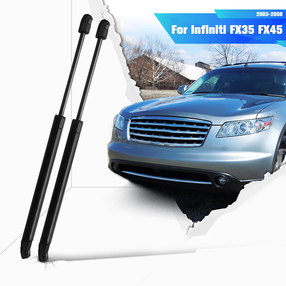 For Infiniti FX35 FX45 2003-2008 2Pcs Hood Struts Replacement Pair for Car Front Engine Hood Lift Supports
For Infiniti FX35 FX45 2003-2008 2Pcs Hood Struts Replacement Pair for Car Front Engine Hood Lift Supports