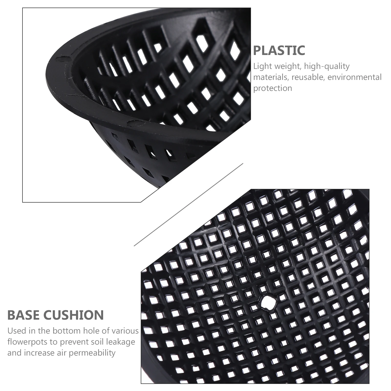 20 Pcs Flowerpot Mesh Pads Round Plastic Drainage Gasket Grid Mats for Bonsai Pot Bottom Soil Leakage Prevention
20 Pcs Flowerpot Mesh Pads Round Plastic Drainage Gasket Grid Mats for Bonsai Pot Bottom Soil Leakage Prevention