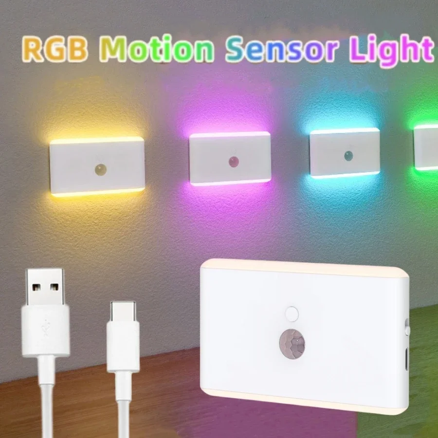 Перезаряжаемый датчик движения, светодиодный ночник, беспроводной RGB настенный светильник с регулируемой яркостью для спальни, шкафа, лестницы, кухни, декора атмосферы
Перезаряжаемый датчик движения, светодиодный ночник, беспроводной RGB настенный светильник с регулируемой яркостью для спальни, шкафа, лестницы, кухни, декора атмосферы