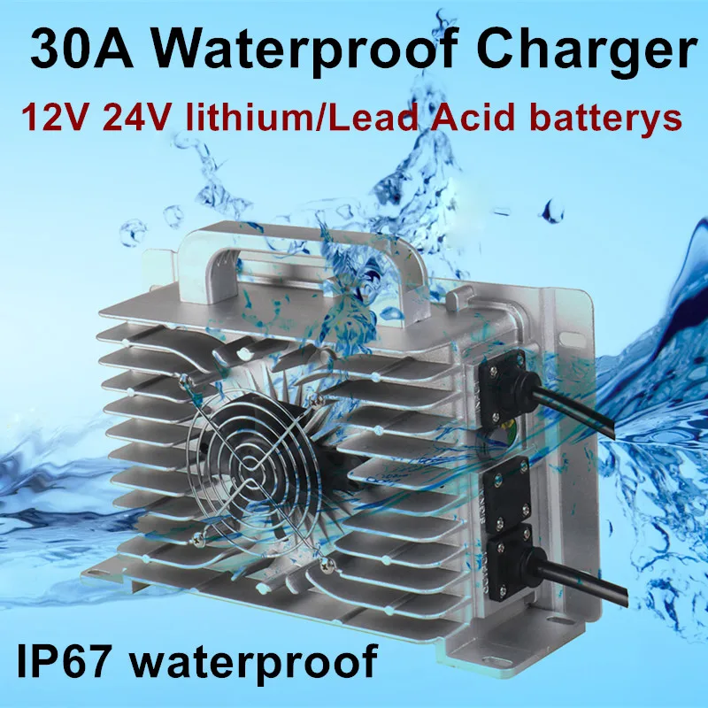 1500W 12V 24V 30A waterproof Charger 12.6V 16.8V 14.6V 29.4V 29.2V lipo lifepo4 GEL AGM DRY lead acid EV RV battery 3S 4S 7S 8S
1500W 12V 24V 30A waterproof Charger 12.6V 16.8V 14.6V 29.4V 29.2V lipo lifepo4 GEL AGM DRY lead acid EV RV battery 3S 4S 7S 8S