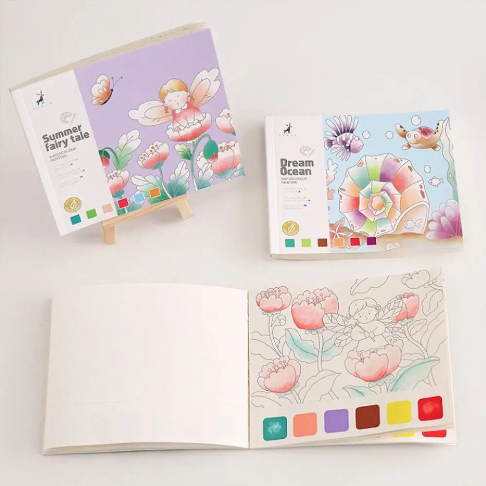 Tool Set DIY Toys Gouache Art Set Watercolor Paper Coloring Books With Paint and Brush Blank Doodle Book Set Drawing Book
Tool Set DIY Toys Gouache Art Set Watercolor Paper Coloring Books With Paint and Brush Blank Doodle Book Set Drawing Book