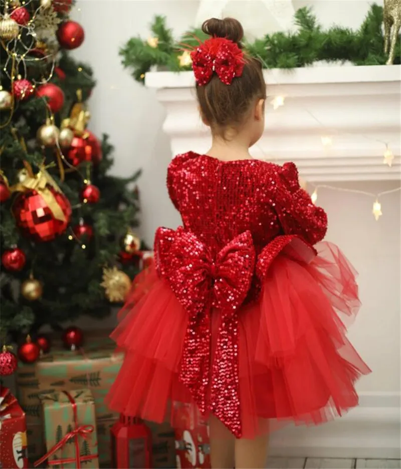 Red Puffy Flower Girl Dress for Wedding Long Sleeve Tulle Birthday Party Wear Sequined Toddler Kids Pageant Princess Ball Gowns
Red Puffy Flower Girl Dress for Wedding Long Sleeve Tulle Birthday Party Wear Sequined Toddler Kids Pageant Princess Ball Gowns
