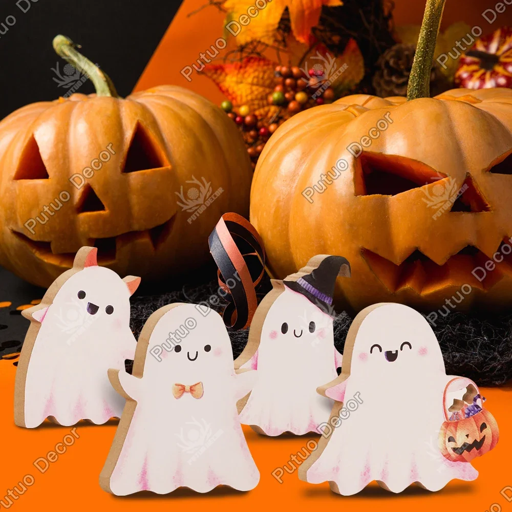 Putuo Decor-Halloween Wooden Sign, Cute Ghost Shape, Witch Hat, Jack-O'-Lantern Wood Wall Art Decoration, 4.7x13.5 Inches, 4 PCs
Putuo Decor-Halloween Wooden Sign, Cute Ghost Shape, Witch Hat, Jack-O'-Lantern Wood Wall Art Decoration, 4.7x13.5 Inches, 4 PCs