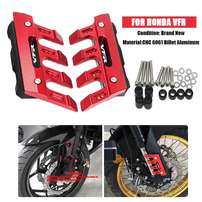 For VFR1200 VFR1200F Motorcycle Mudguard Front Fork Protector Guard Block Front Fender Anti-fall Slider Accessories
For VFR1200 VFR1200F Motorcycle Mudguard Front Fork Protector Guard Block Front Fender Anti-fall Slider Accessories