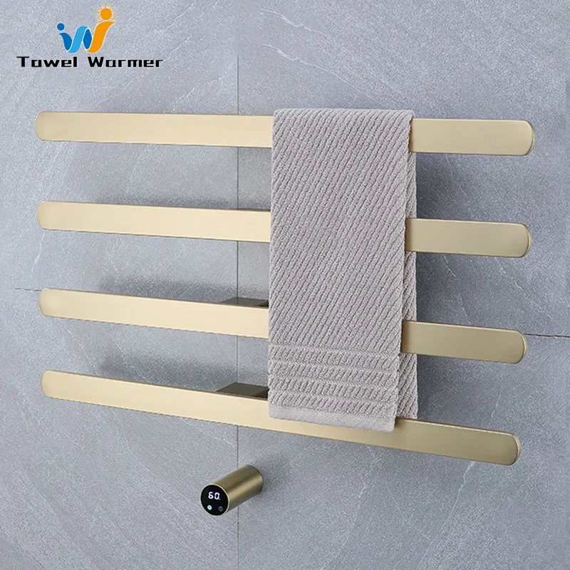 Brushed Gold Hidden Installation Towel Warmers Temperature Time Control Electric Towel Rack Stainless Steels Heated Towel Rail
Brushed Gold Hidden Installation Towel Warmers Temperature Time Control Electric Towel Rack Stainless Steels Heated Towel Rail