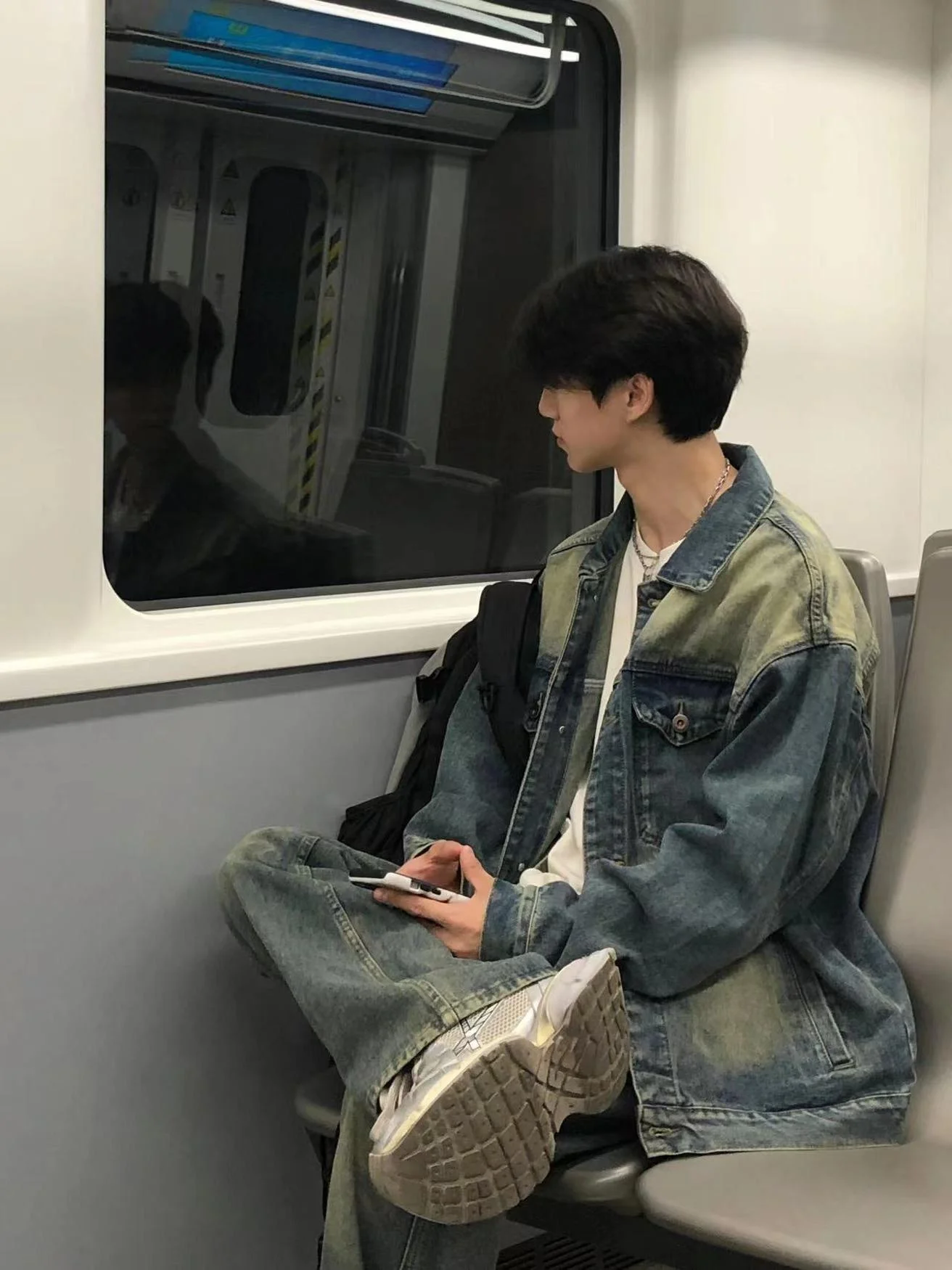 Retro American Waed Denim Jaet Men's Spring Trendy Sli High-End Loose adient Casual Jaet Youth ular Sle
Retro American Waed Denim Jaet Men's Spring Trendy Sli High-End Loose adient Casual Jaet Youth ular Sle