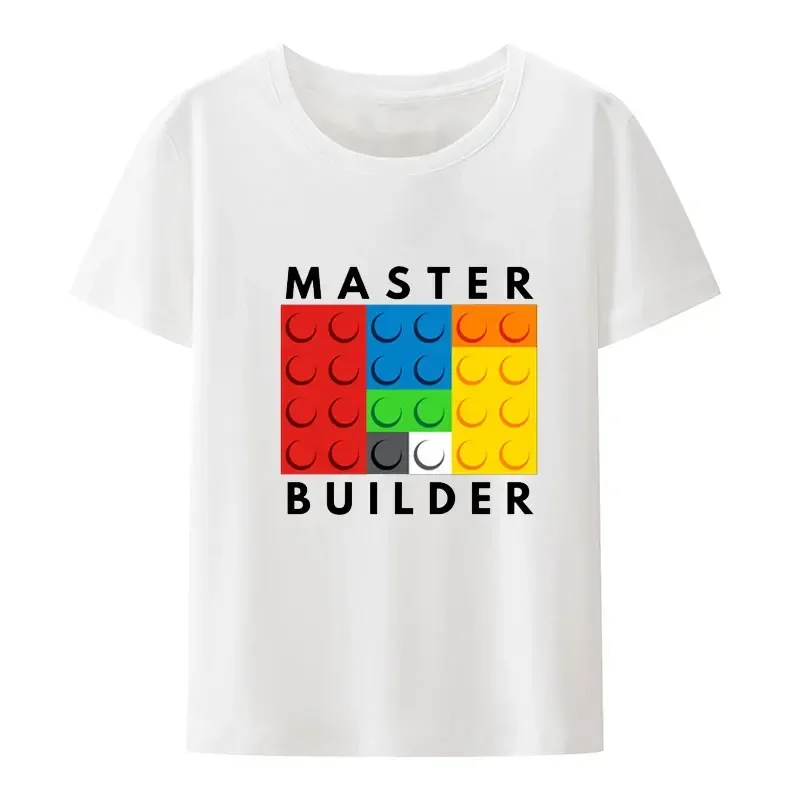 2024 spring and fall t shirt O Neck Harajuku T-shirt Humor Master Builder T Shirt for Men short sleeves pure cotton tops
2024 spring and fall t shirt O Neck Harajuku T-shirt Humor Master Builder T Shirt for Men short sleeves pure cotton tops