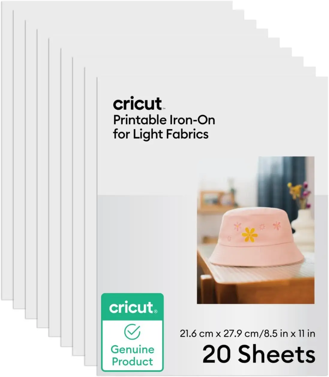 Cricut Heat Transfer Paper for Light T-Shirts (20 Sheets, 8.5x11), Printable HTV Iron On Transfers for Inkjet Printers - Works with Joy Xtra, Explore, & Maker Machines
Cricut Heat Transfer Paper for Light T-Shirts (20 Sheets, 8.5x11), Printable HTV Iron On Transfers for Inkjet Printers - Works with Joy Xtra, Explore, & Maker Machines